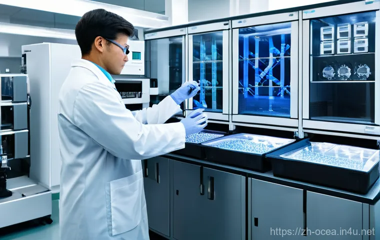 해양 생물 독소 분석 기법 - A vibrant underwater ecosystem thrives with diverse marine life, including various fish, scallops, m...