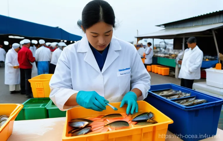 해양 생물 독소 분석 기법 - A cutting-edge, brightly lit laboratory featuring a prominent Liquid Chromatography-Mass Spectrometr...