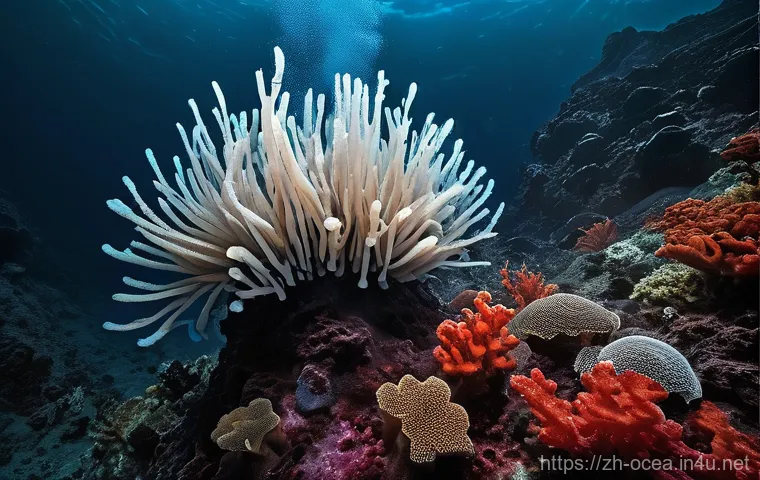 해양생물 종다양성과 진화 - **Prompt 2: Thriving Coral Reef Ecosystem**
    A wide-angle, vividly colored photograph of a bustli...